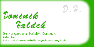 dominik haldek business card